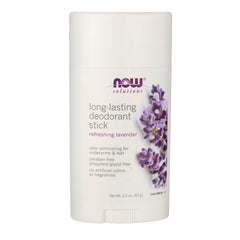 NWF1070 | NOW Solutions long-lasting deodorant stick, refreshing lavender, front label with lavender flowers