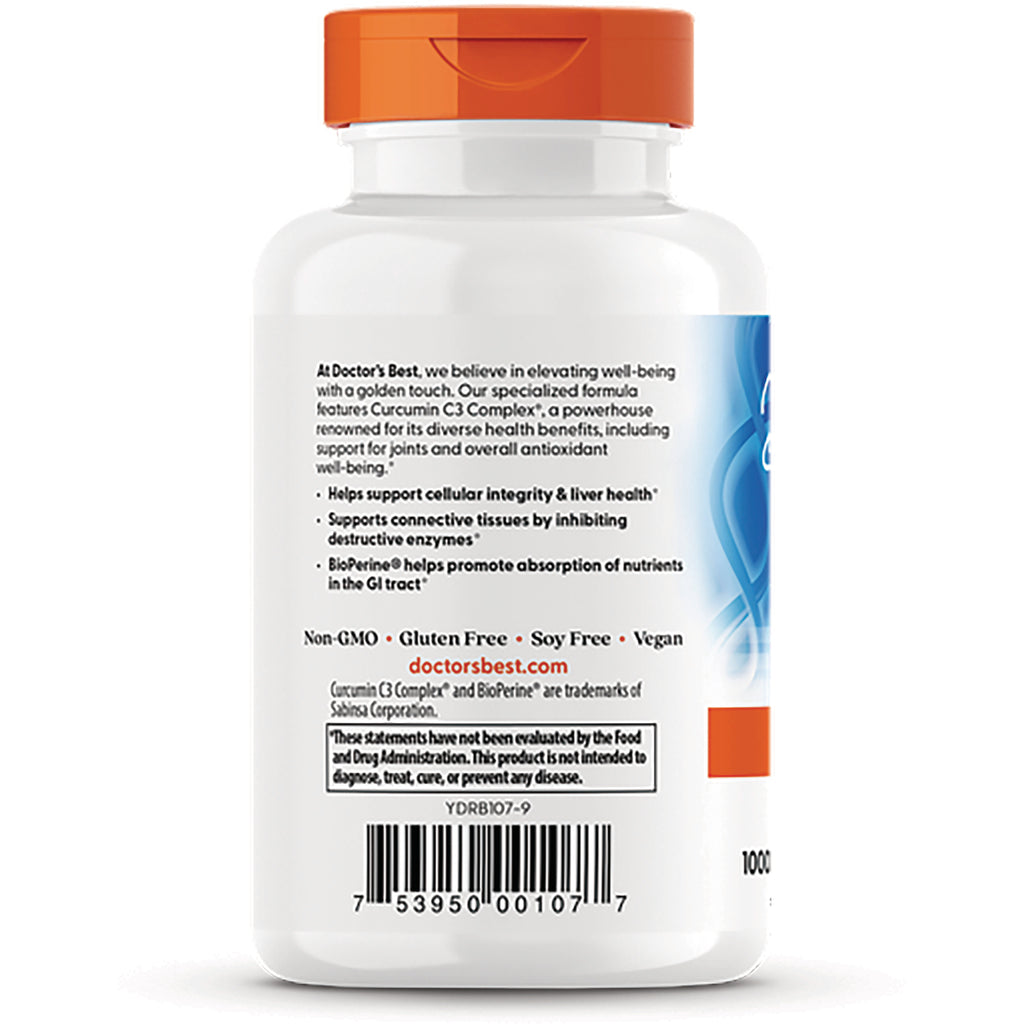 DB078 | Back label of white supplement bottle showing product claims, non-GMO icons, and barcode - Thumbnail