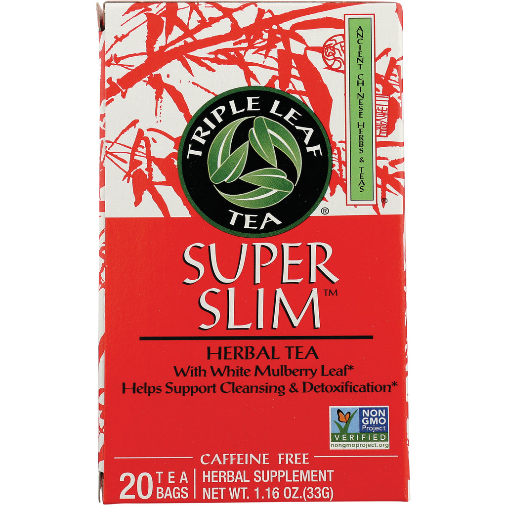 TLT008 | Triple Leaf Tea Super Slim herbal tea box, 20 tea bags, caffeine free, Non-GMO Project Verified - Thumbnail