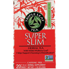 TLT008 | Triple Leaf Tea Super Slim herbal tea box, 20 tea bags, caffeine free, Non-GMO Project Verified