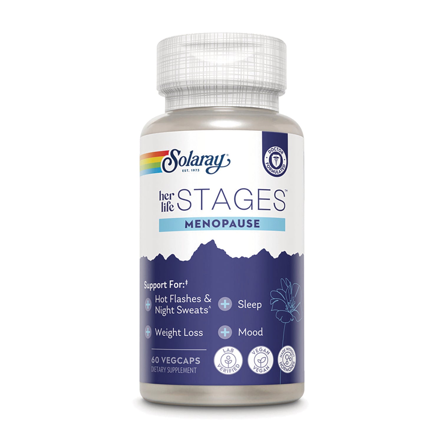 SLR501 | Solaray Her Life Stages Menopause dietary supplement, 60 vegcaps