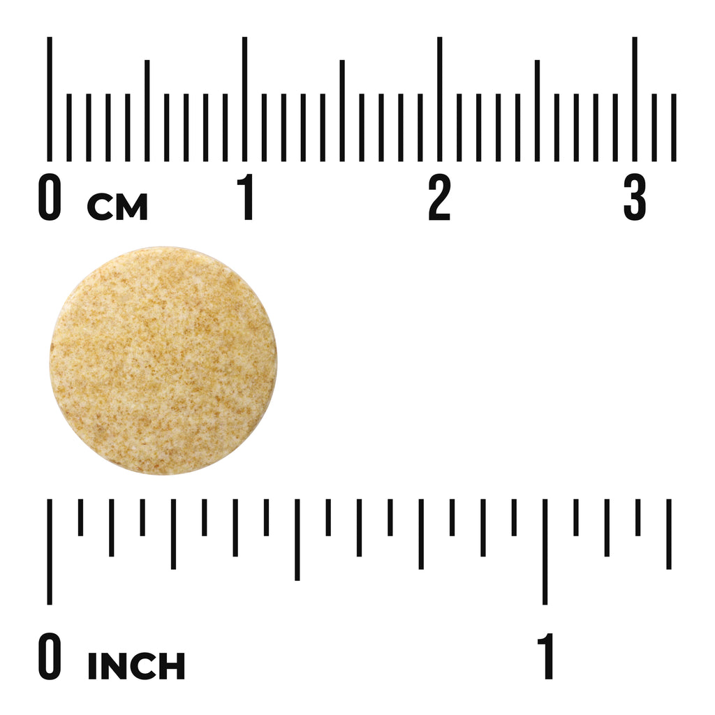 SW712 | Round tablet with size shown against cm and inch rulers - Thumbnail