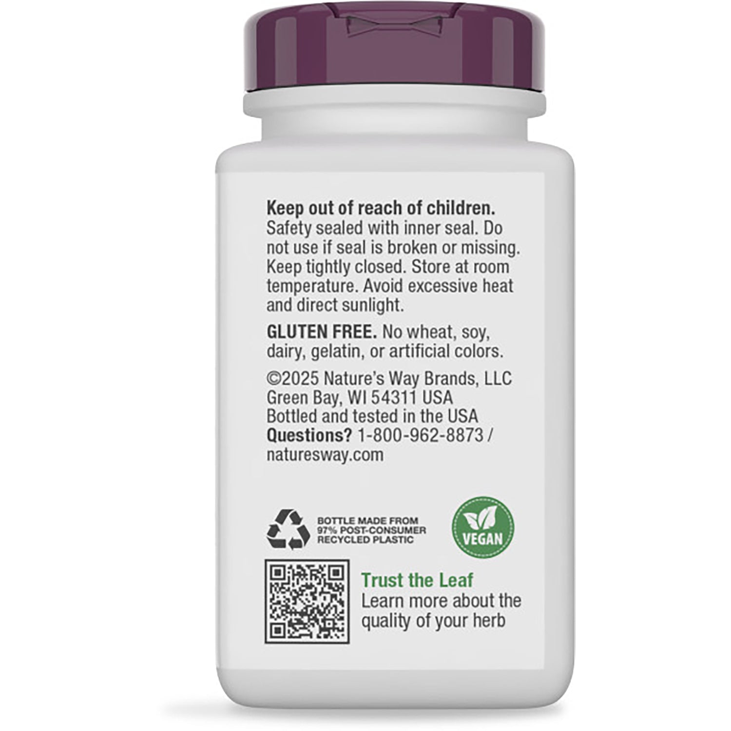 NW015 | Back label of supplement bottle reading Supports Healthy Circulation, showing barcode, warnings and ingredients