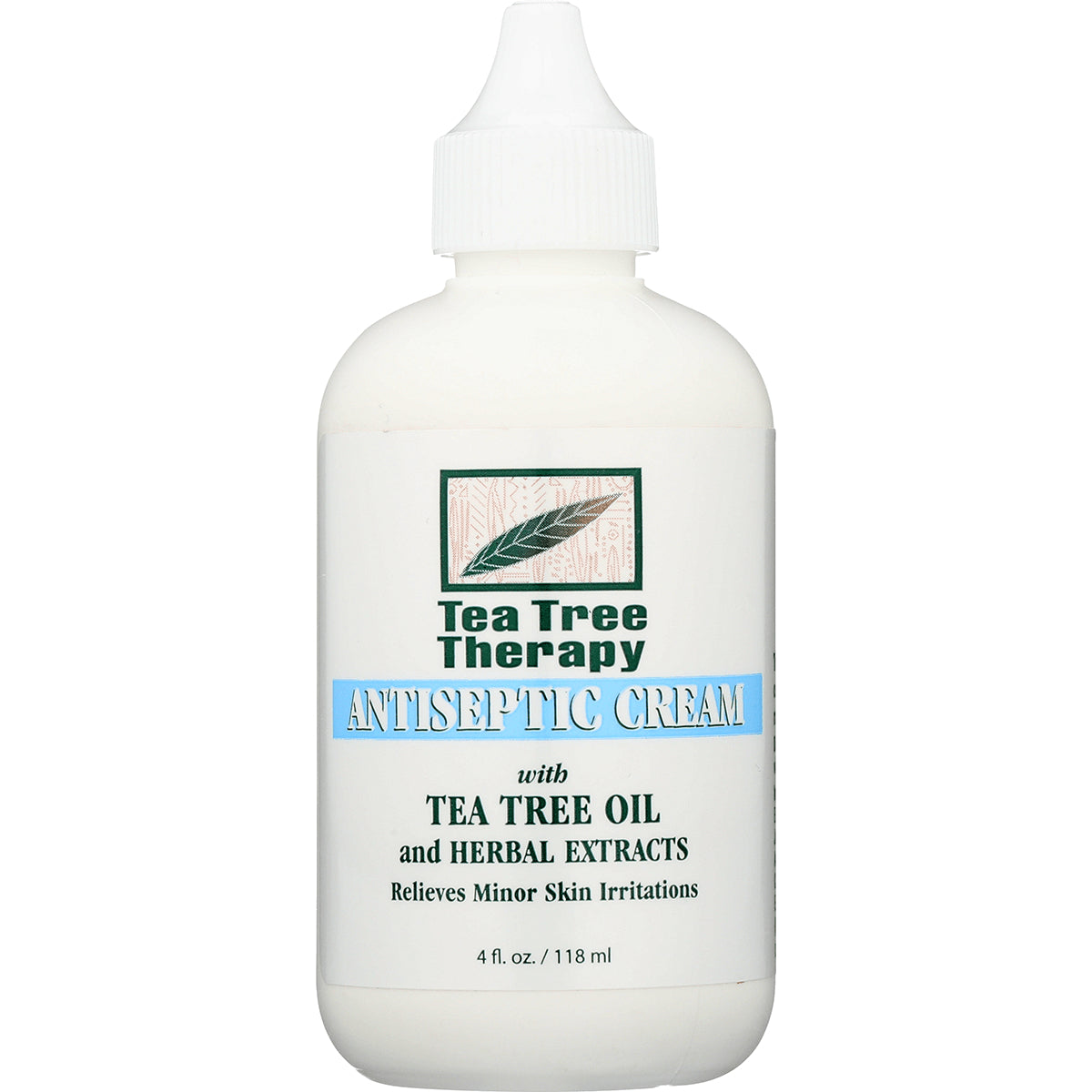 TTT012 | Tea Tree Therapy Antiseptic Cream bottle, tea tree oil and herbal extracts, 4 fl oz (118 ml)