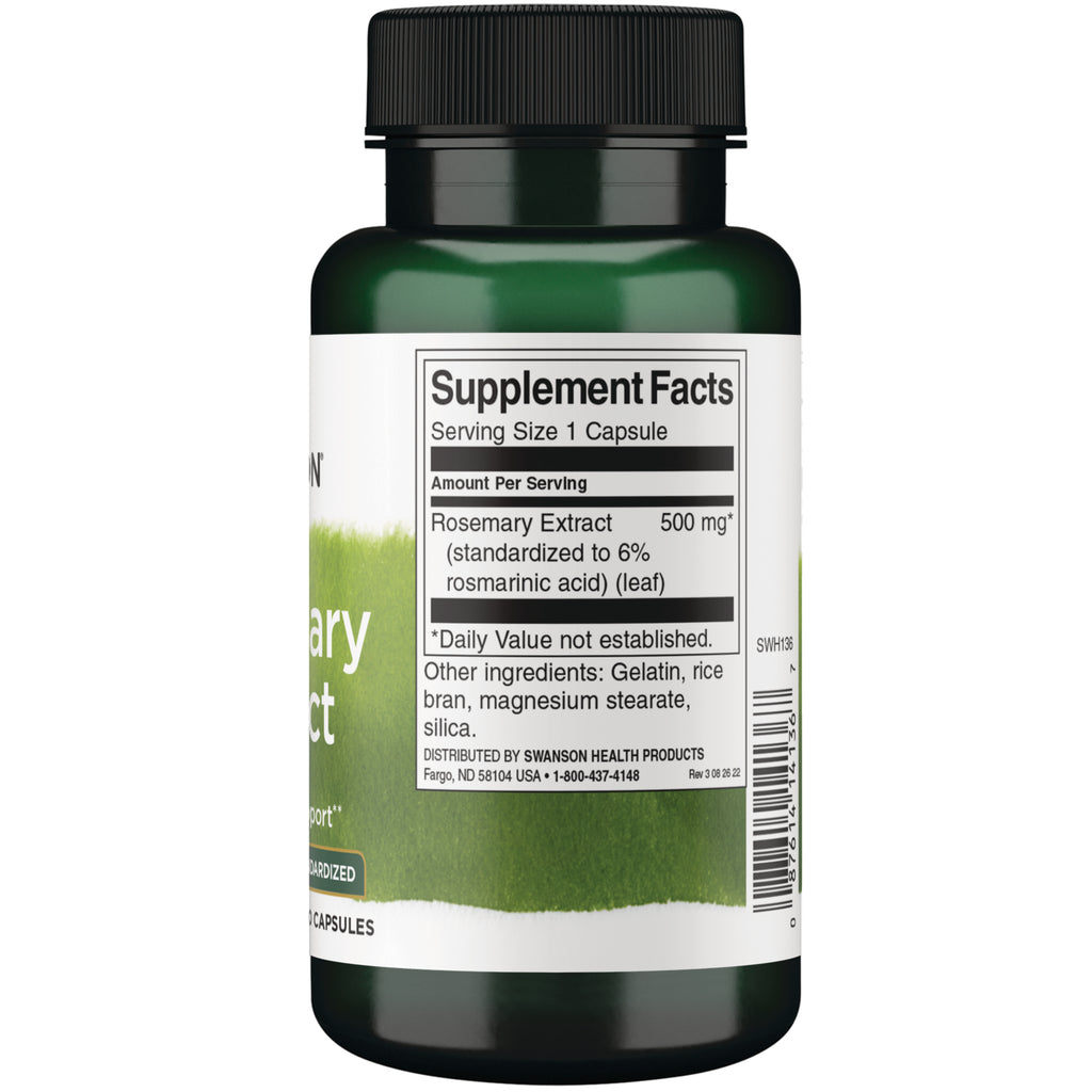 SWH136 | Back label with supplement facts and serving information - Thumbnail