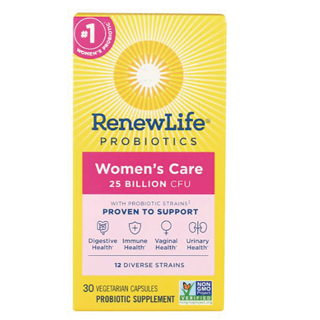 RNL219 | RenewLife Probiotics Women's Care box, 25 billion CFU, 30 vegetarian capsules probiotic supplement - Thumbnail