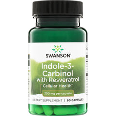 SWU315 | Swanson Indole-3-Carbinol with Resveratrol, 200 mg per capsule, 60 capsules