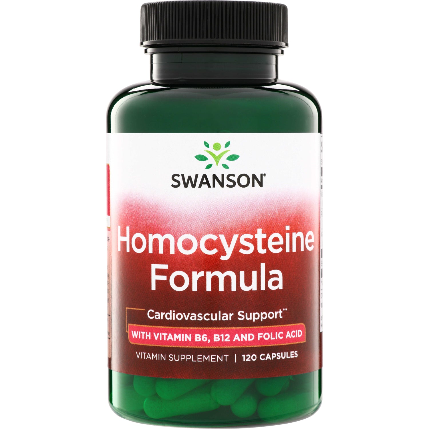 SW1418 | Swanson Homocysteine Formula, Cardiovascular Support, with Vitamin B6, B12 and Folic Acid, 120 capsules