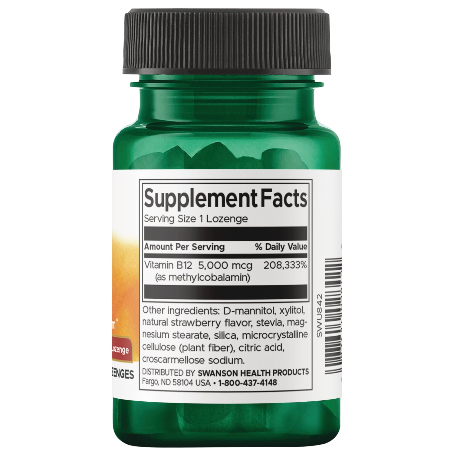 SWU842 | Back label with Supplement Facts