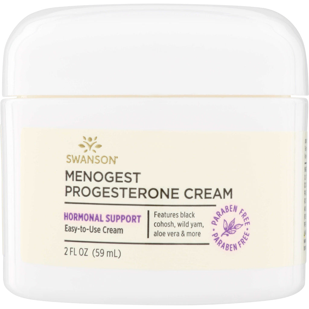 SW1460 | Swanson Menogest Progesterone Cream, Hormonal Support, paraben free, 2 fl oz - Thumbnail