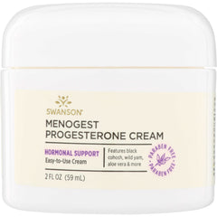 SW1460 | Swanson Menogest Progesterone Cream, Hormonal Support, paraben free, 2 fl oz