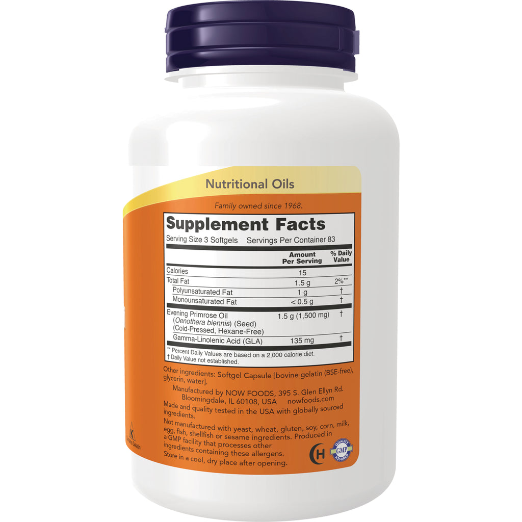 NWF883 | Back of white supplement bottle showing Supplement Facts panel, serving size, and ingredient text - Thumbnail