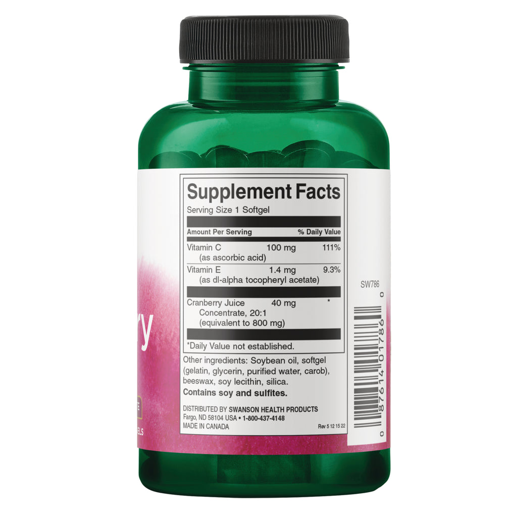 SW786 | Back label with Supplement Facts - Thumbnail