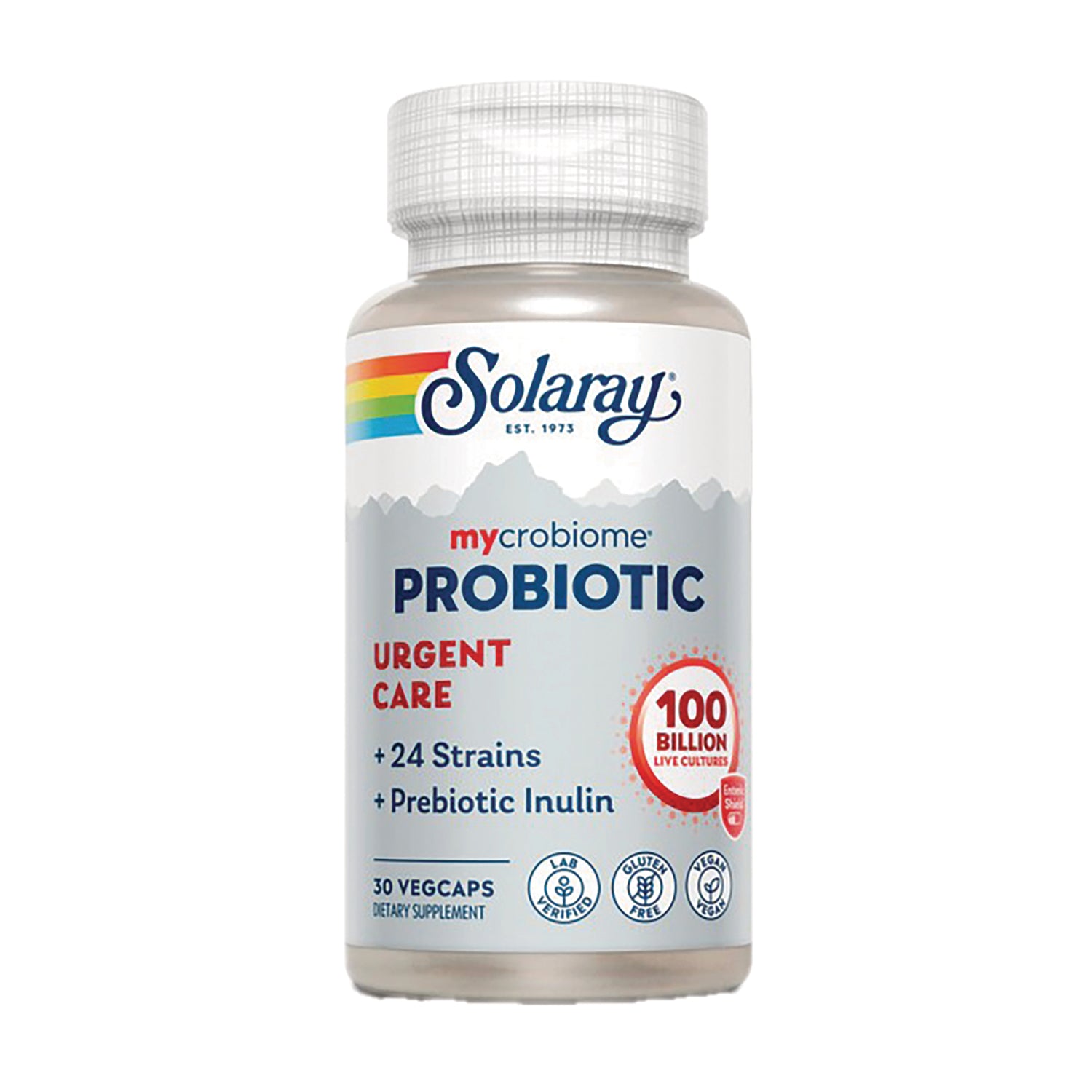 SLR507 | Solaray mycrobiome Probiotic Urgent Care, 100 Billion live cultures, 30 vegcaps