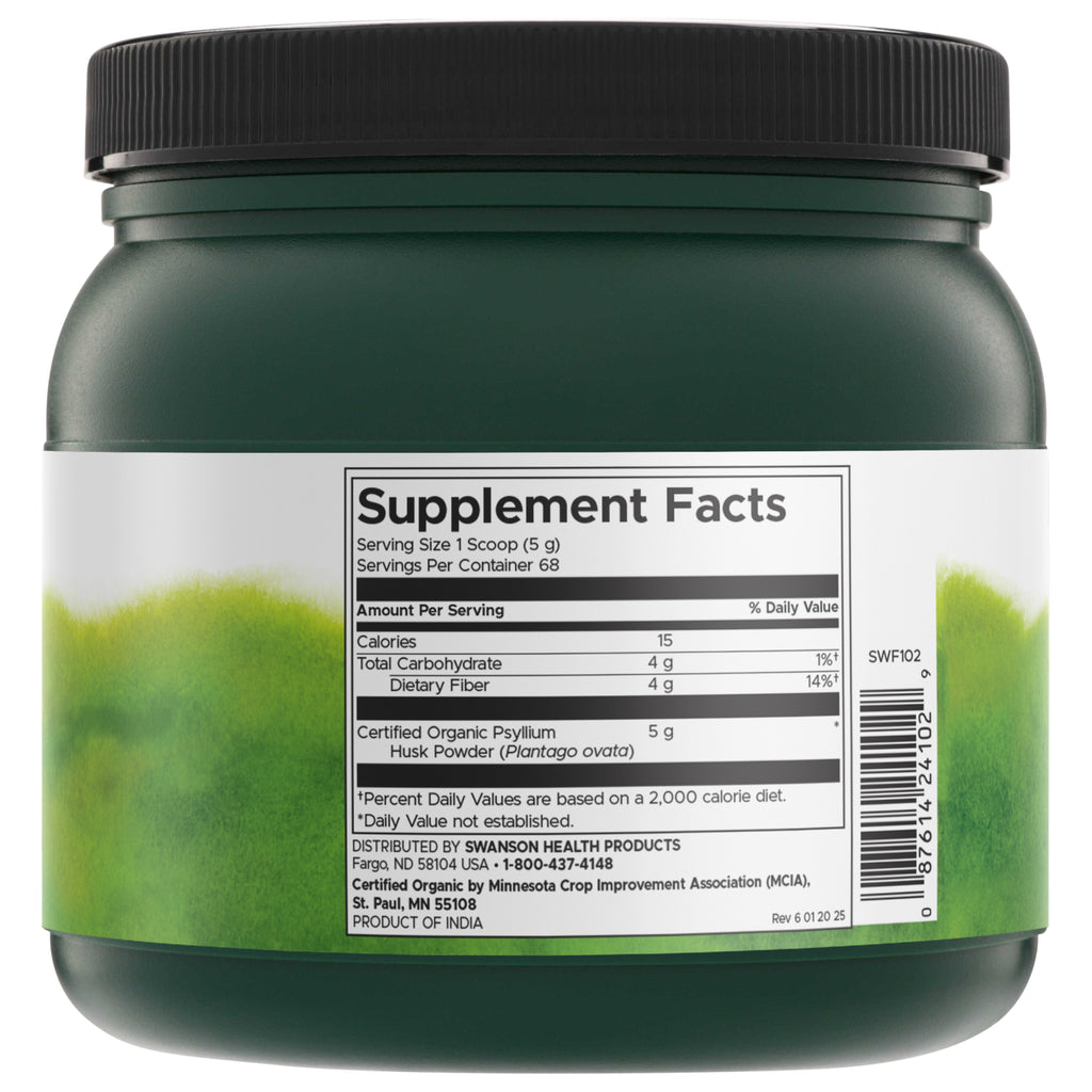 SWF102 | Back label with supplement facts and serving information - Thumbnail