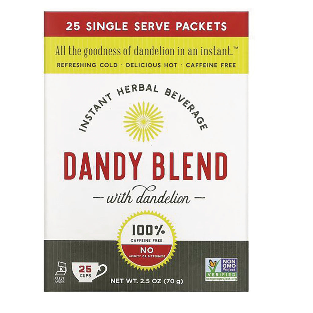 DDY003 | Dandy Blend instant herbal beverage box with dandelion, 25 single-serve packets, 100% caffeine free - Thumbnail