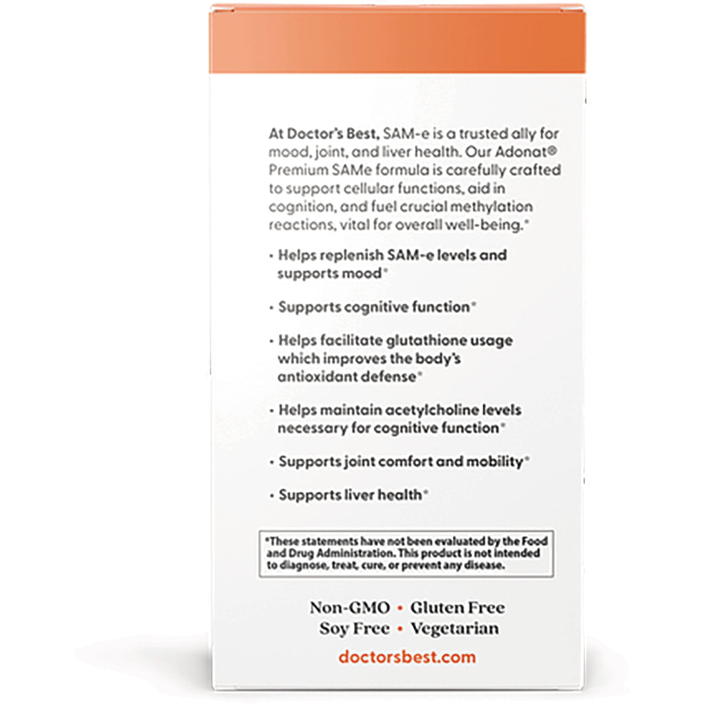 DB167 | back of white supplement box with bullet benefits, Non-GMO · Gluten Free · Soy Free · Vegetarian and doctorsbest.com - Thumbnail