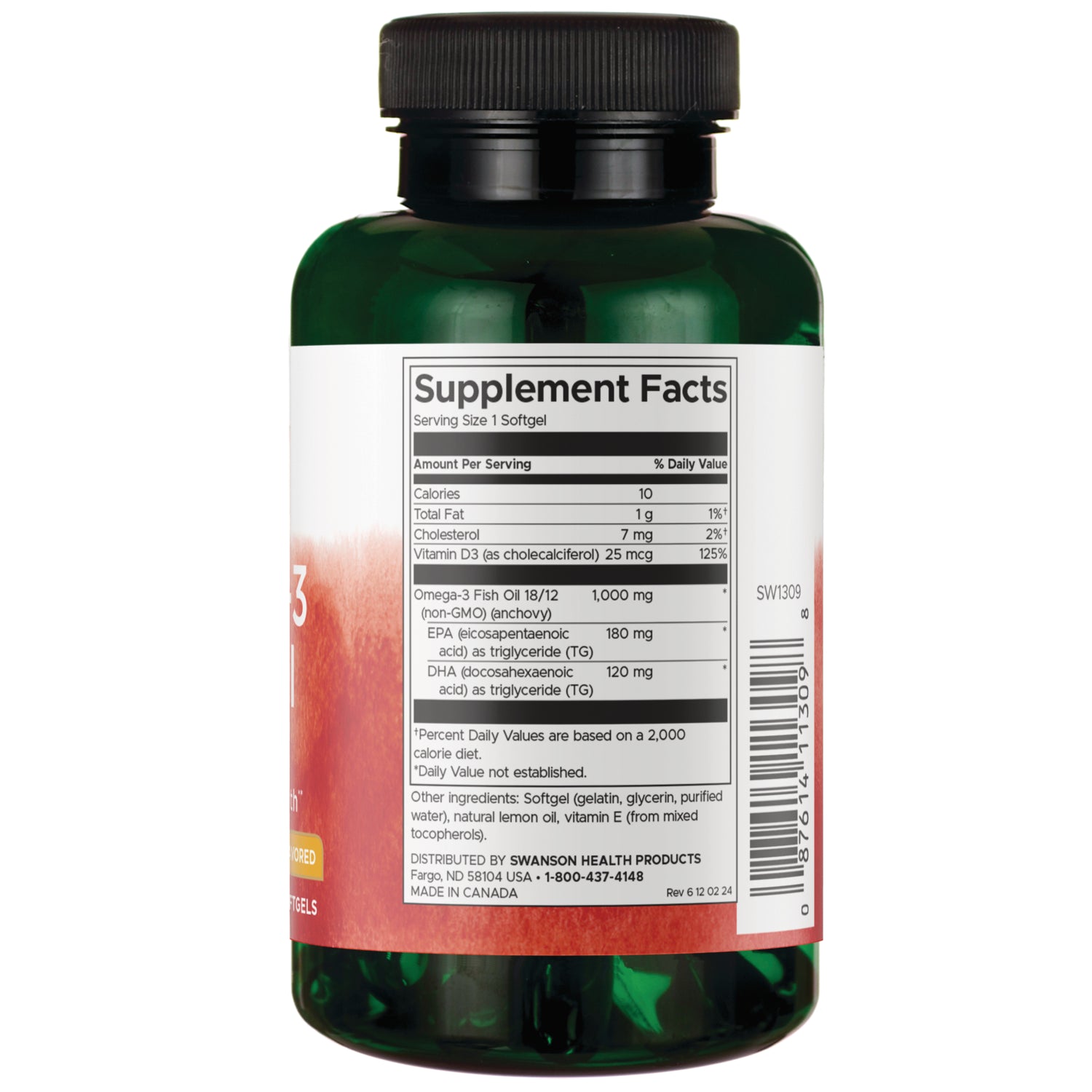 SW1309 | Yellow translucent softgel capsule on centimeter and inch rulers showing size about 2.5 cm