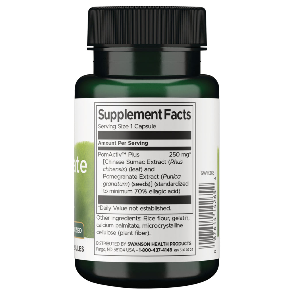 SWH265 | Back label showing Supplement Facts, Serving Size 1 Capsule, and ingredients panel - Thumbnail