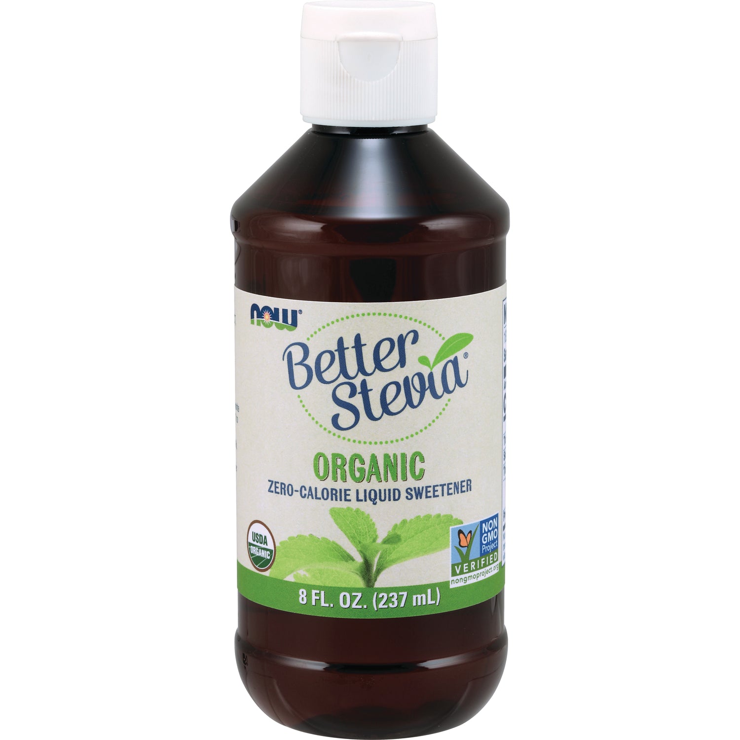 NWF397 | Better Stevia organic zero-calorie liquid sweetener bottle, front label, 8 fl oz