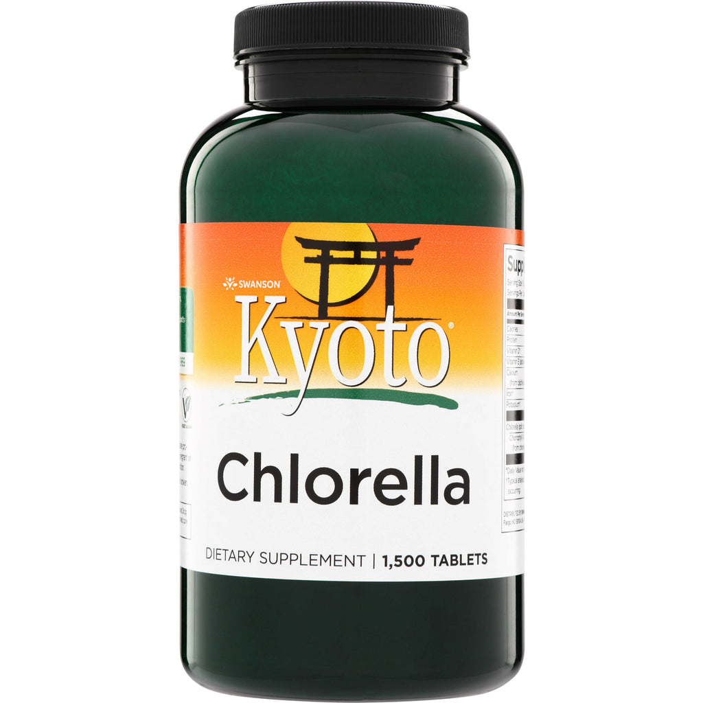 SWK030 | Kyoto Chlorella dietary supplement bottle with 1,500 tablets shown on front label - Thumbnail