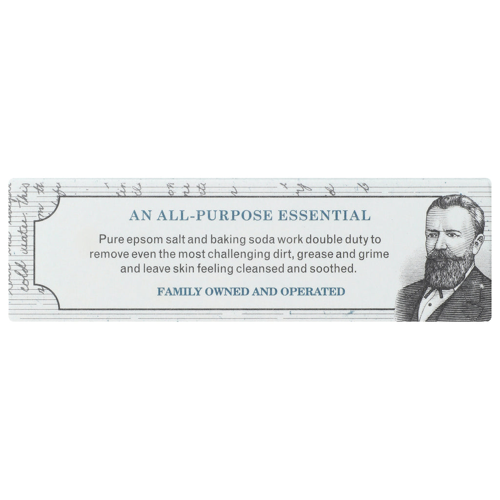 GP032 | Back label reading AN ALL-PURPOSE ESSENTIAL, text about epsom salt and baking soda cleaning action and FAMILY OWNED AND OPERATED - Thumbnail