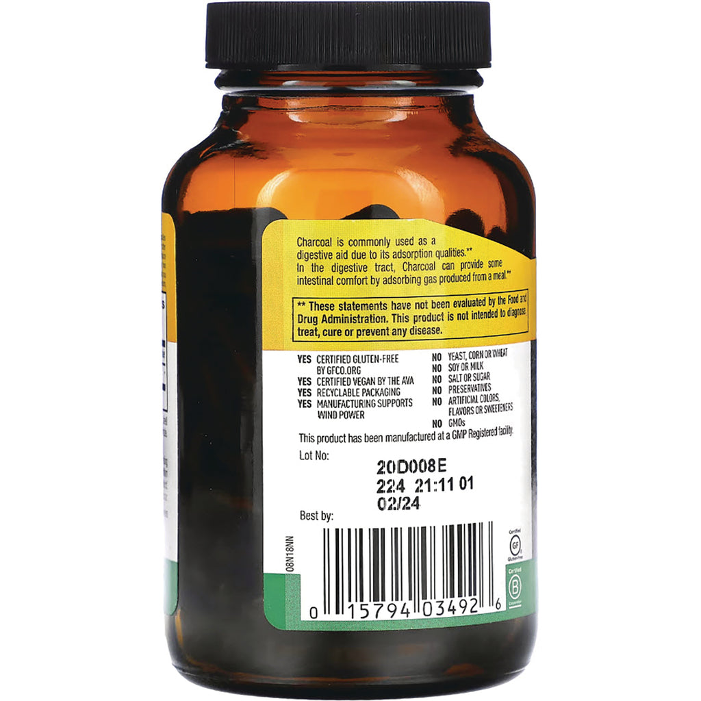 CRL424 | amber supplement bottle back label showing lot number, best by date, certification icons and barcode - Thumbnail