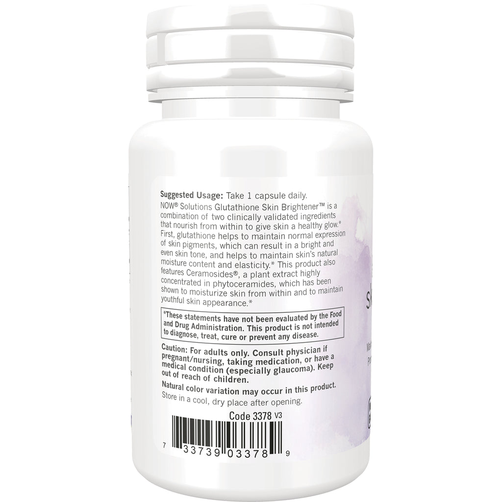NWF1357 | Back label showing suggested usage, caution statements, and barcode on white supplement bottle - Thumbnail