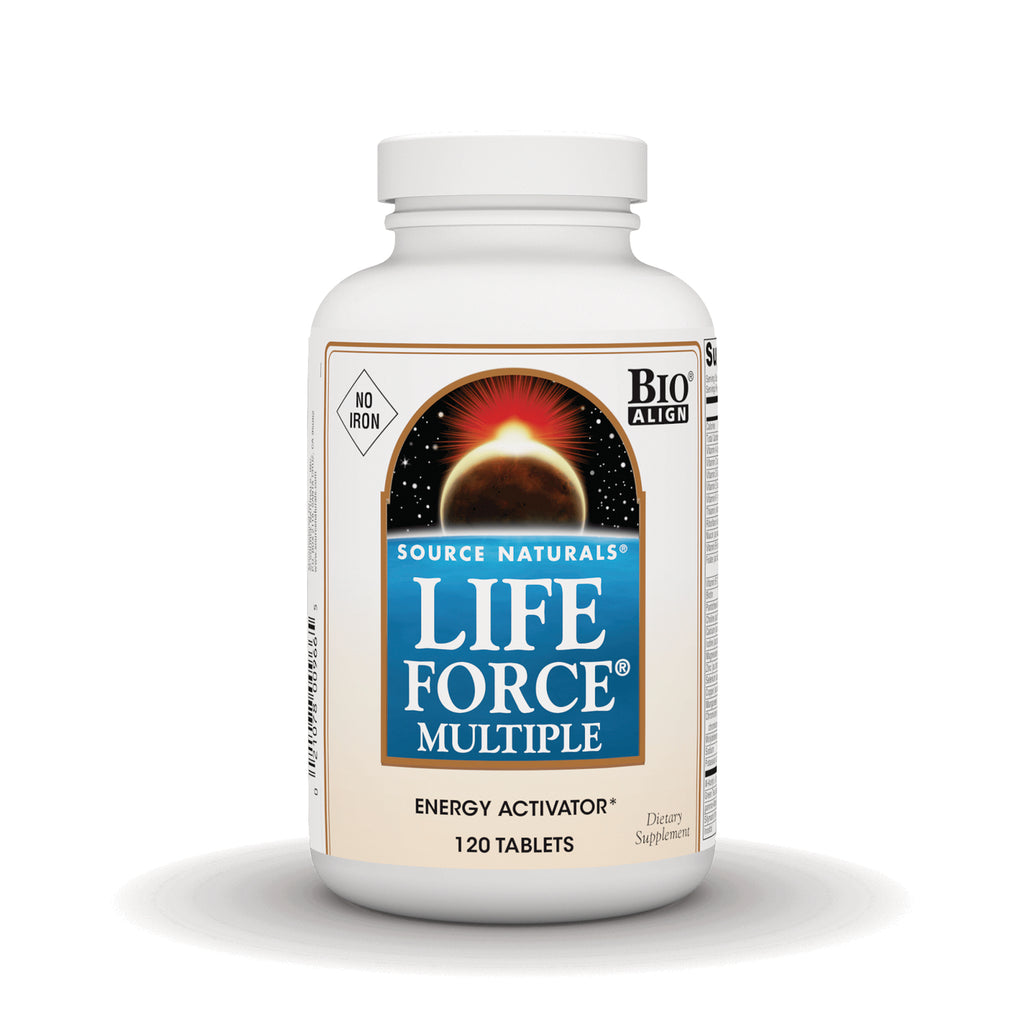 SN487 | Source Naturals Life Force Multiple Energy Activator, 120 tablets, Bio-Aligned, No Iron - Thumbnail
