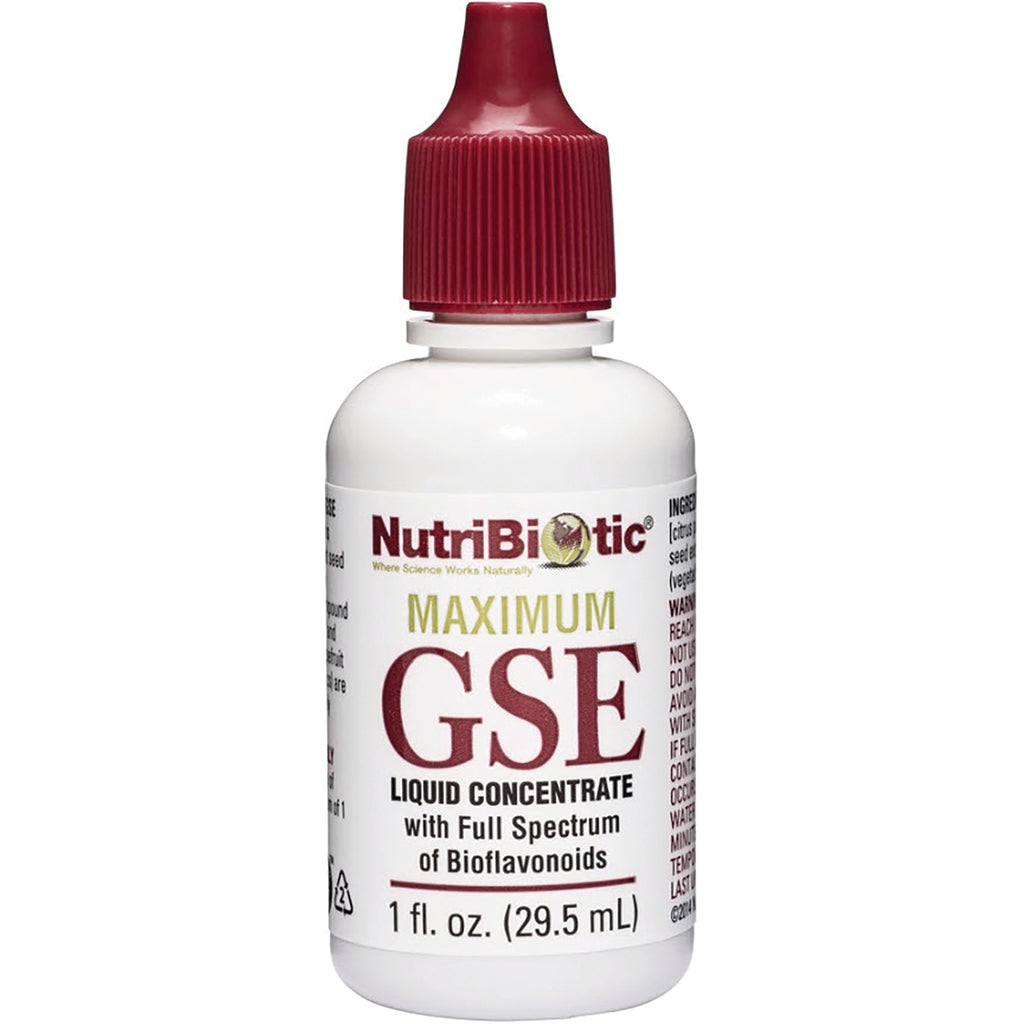 NUB016 | NutriBiotic Maximum GSE liquid concentrate 1 fl oz bottle with red cap - Thumbnail
