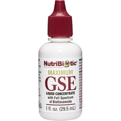 NUB016 | NutriBiotic Maximum GSE liquid concentrate 1 fl oz bottle with red cap