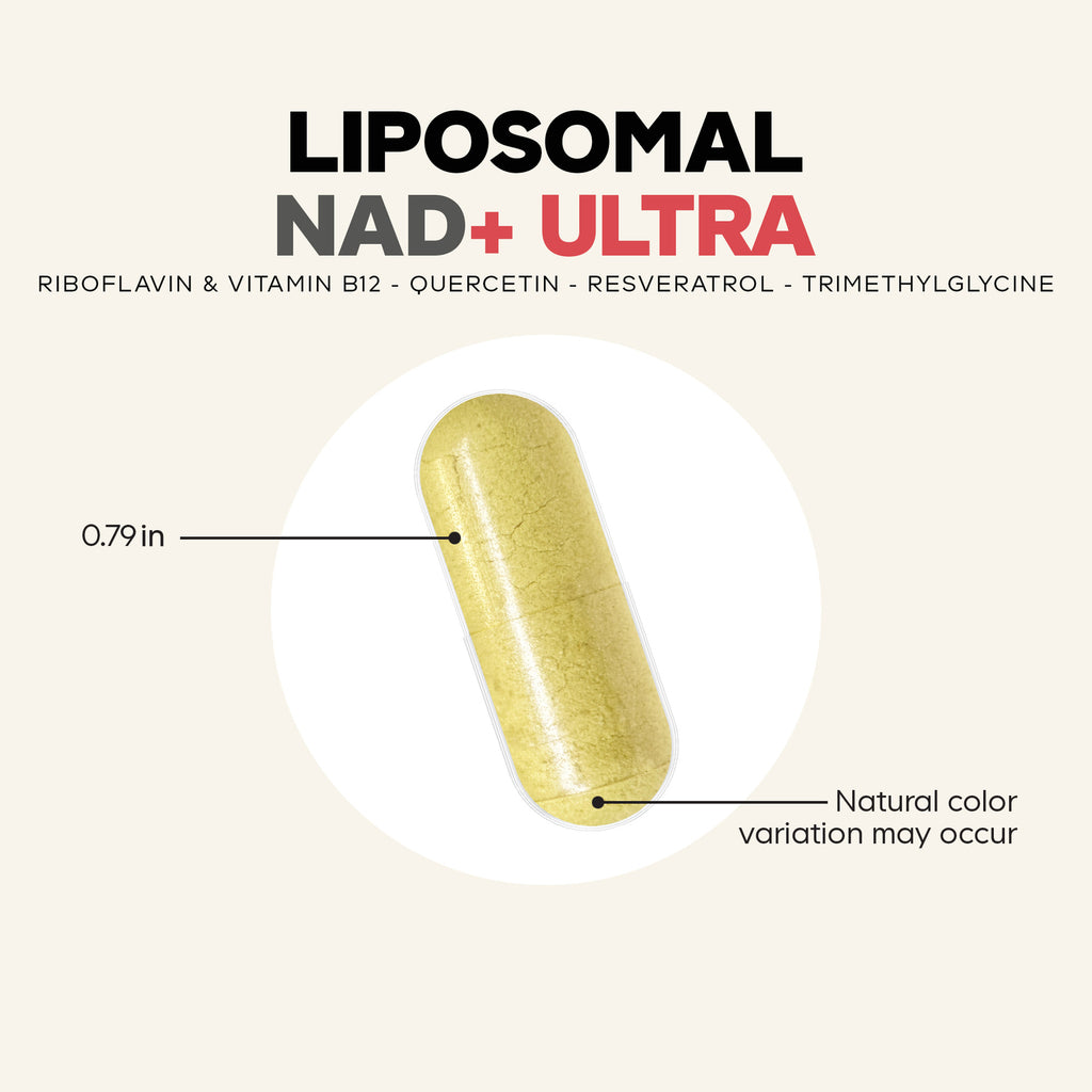 CDG019 | Liposomal NAD+ ULTRA yellow capsule 0.79 in; natural color variation may occur - Thumbnail
