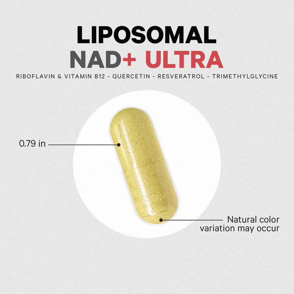 CDG019 | Liposomal NAD+ ULTRA yellow capsule 0.79 in; natural color variation may occur - Thumbnail