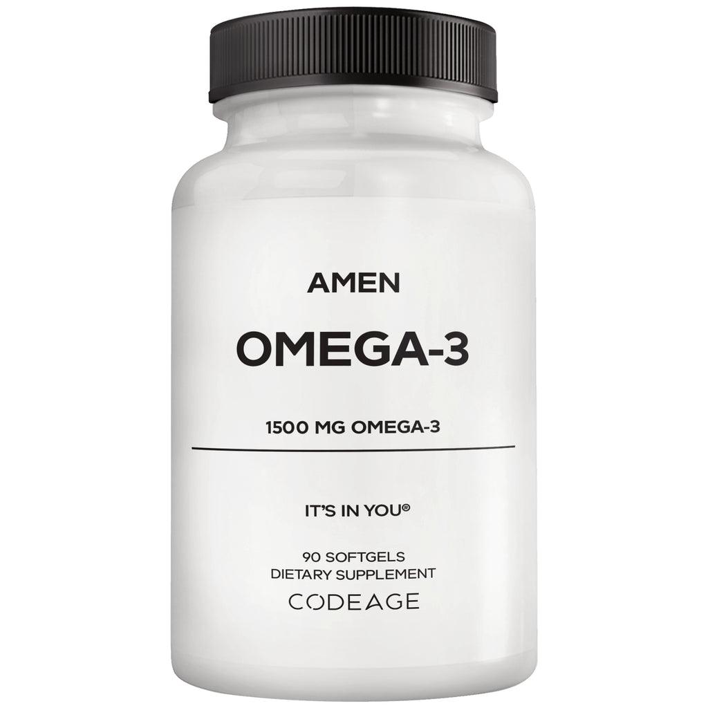 CDG051 | Amen OMEGA-3 supplement bottle front labeled 1500 MG OMEGA-3 90 softgels Codeage - Thumbnail