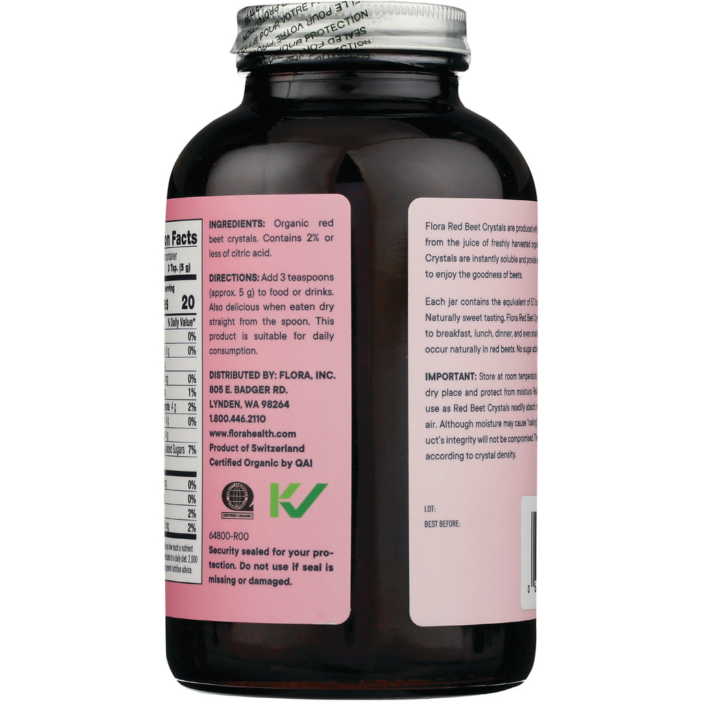 FL103 | back label showing ingredients, directions, and distributor information on a brown supplement jar - Thumbnail