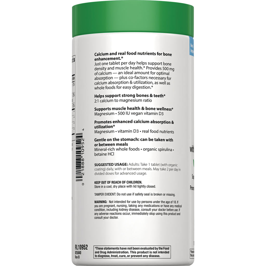 RBL167 | Back label of white supplement bottle showing suggested usage, warnings and barcode - Thumbnail