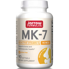 JR362 | Jarrow Formulas MK-7 bioactive Vitamin K2 90 mcg bottle, 90 softgels front view