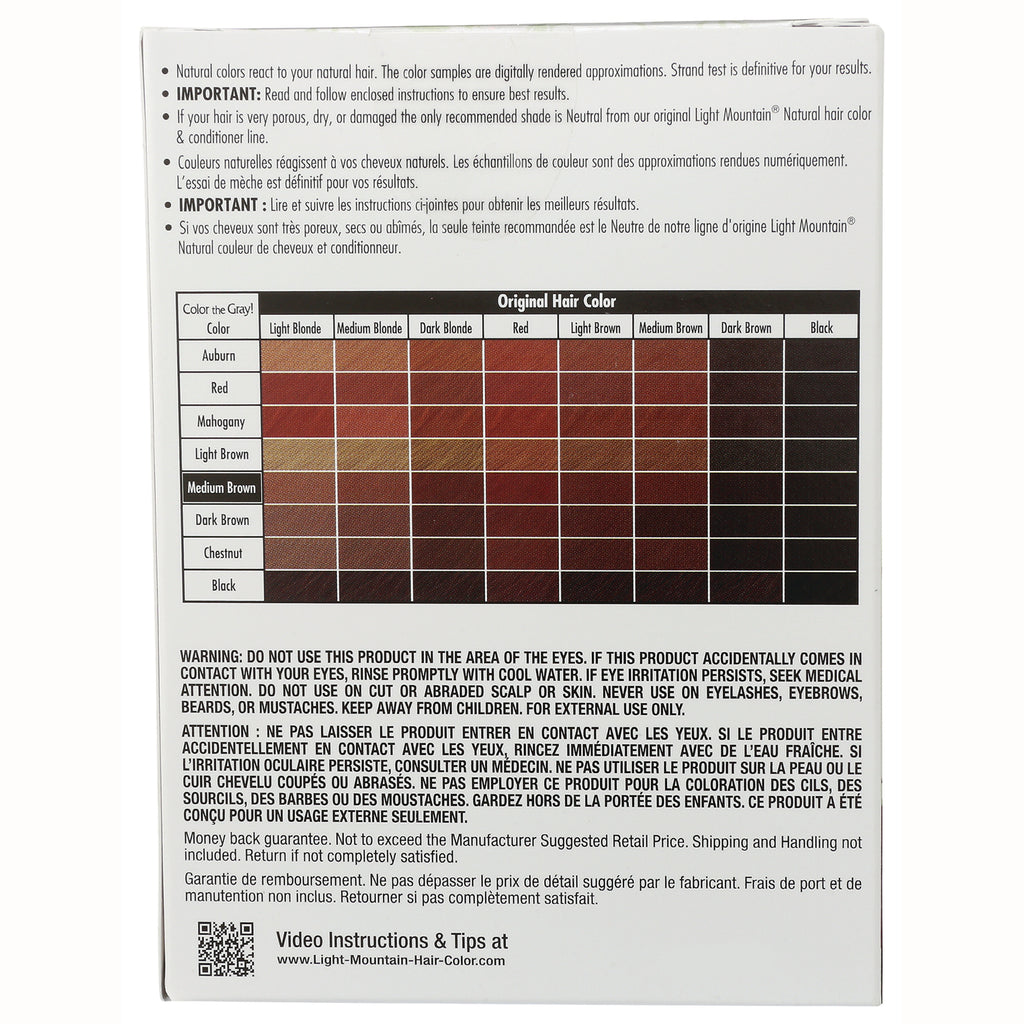LTM005 | product infographic with hair color swatch chart and warning text on packaging - Thumbnail