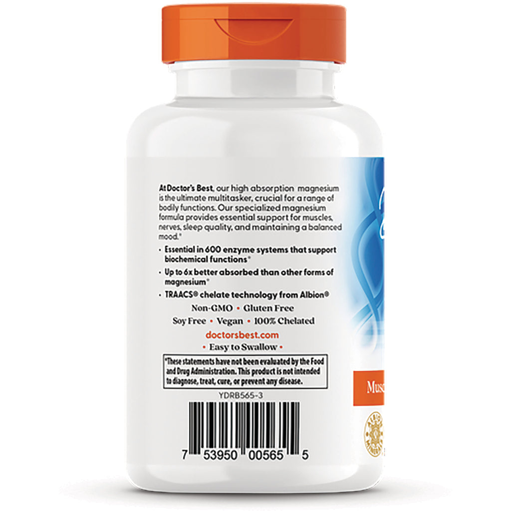 DB284 | Back of white supplement bottle with orange cap showing ingredient claims, barcode, and label text - Thumbnail