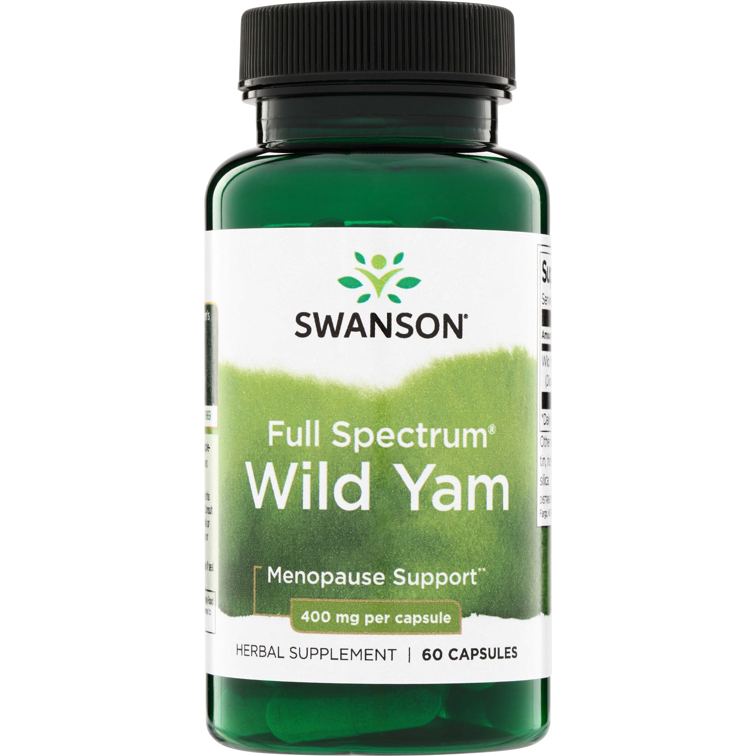 SW1258 | Swanson Full Spectrum Wild Yam, Menopause Support, 400 mg per capsule, 60 capsules