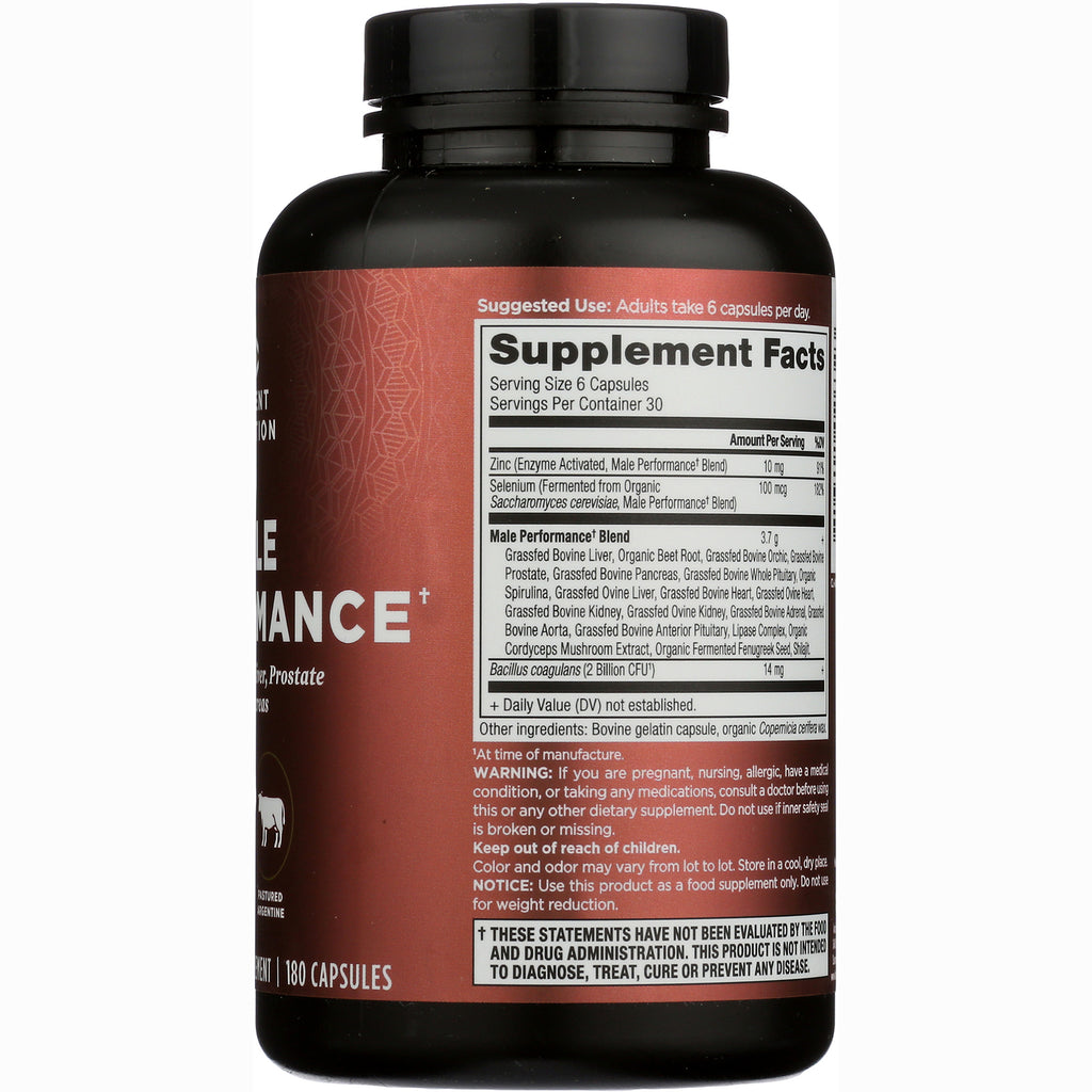 ATN100 | Back label showing Supplement Facts panel and suggested use 'Adults take 6 capsules per day' - Thumbnail