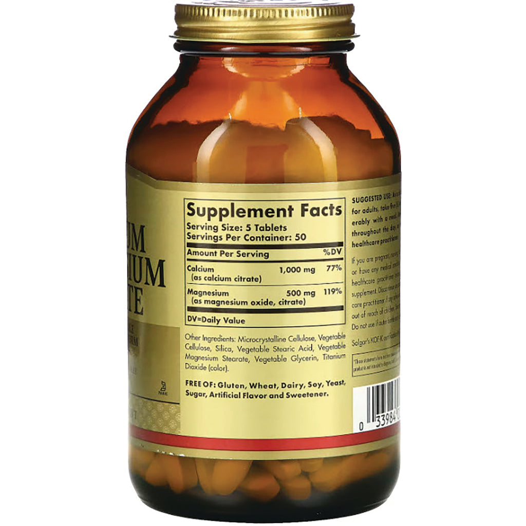 SLG216 | Back of amber supplement bottle showing Supplement Facts panel, ingredient list and barcode - Thumbnail