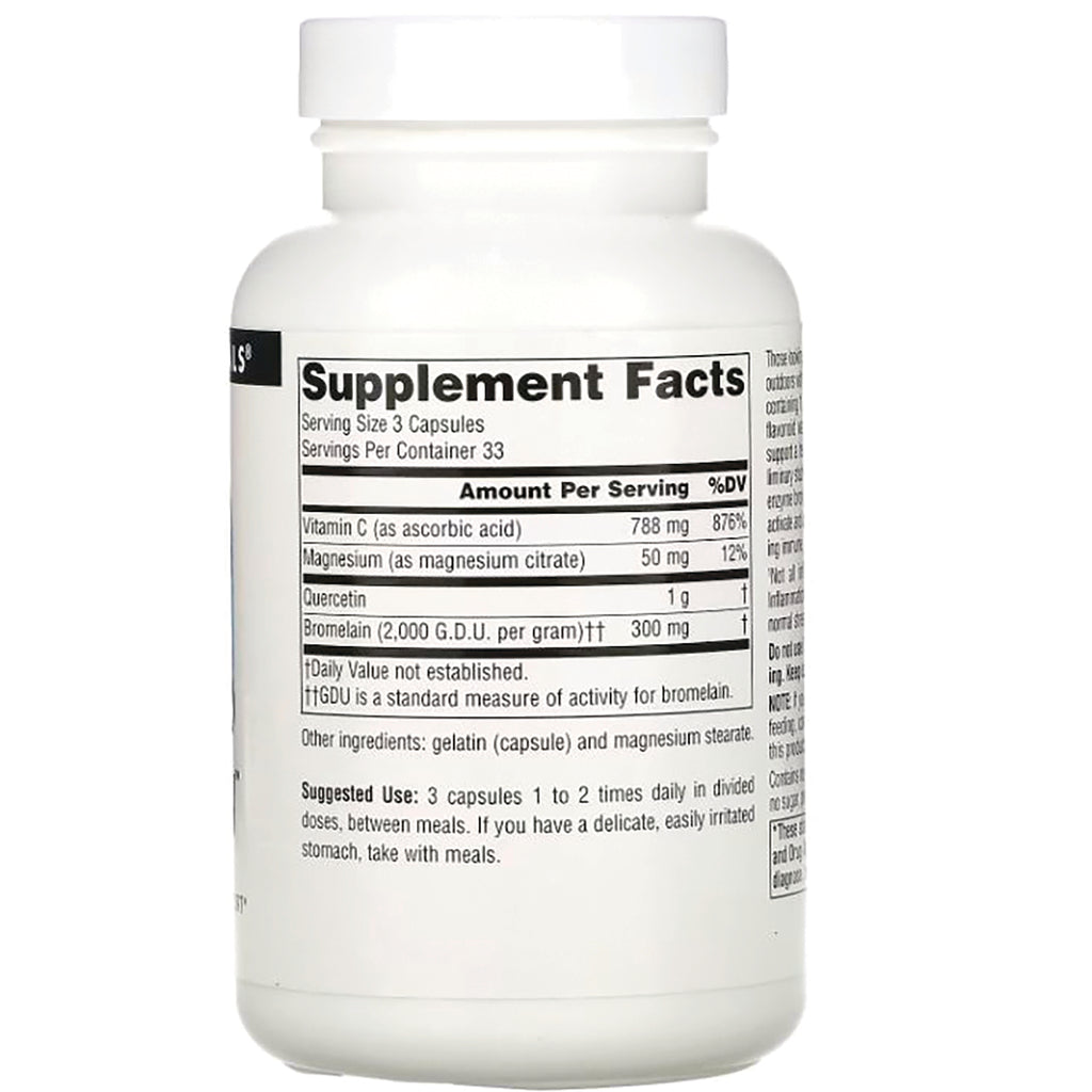 SN185 | Back of white supplement bottle showing Supplement Facts panel with ingredients and suggested use - Thumbnail