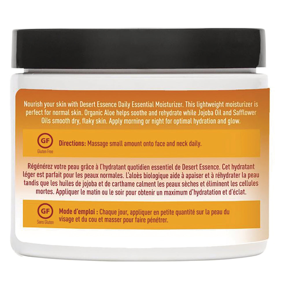DST035 | Back label of moisturizer jar reading Directions: Massage small amount onto face and neck daily and French instructions - Thumbnail