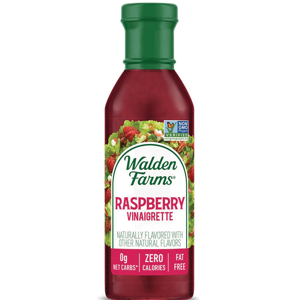 WAL018 | Walden Farms Raspberry Vinaigrette dressing bottle, 0g net carbs, zero calories, fat free - Thumbnail