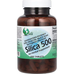 WOG013 | Silica 500 herbal supplement bottle, 200 tablets