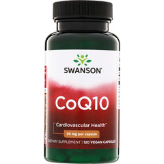 SW630 | Swanson CoQ10 supplement bottle, 30 mg per capsule, 120 vegan capsules