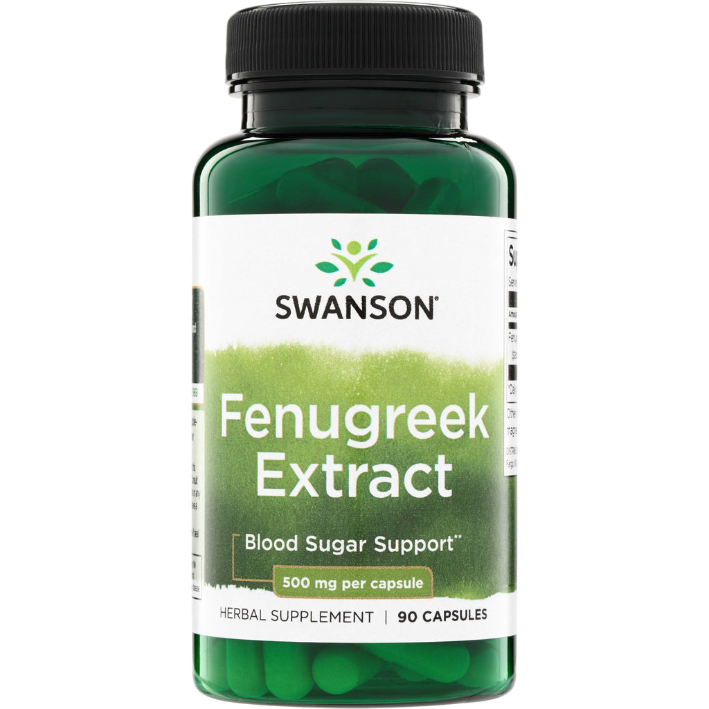 SWH142 | Swanson Fenugreek Extract, Blood Sugar Support, 500 mg per capsule, 90 capsules - Thumbnail