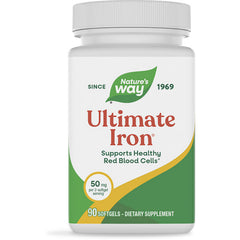 ET387 | Nature's Way Ultimate Iron bottle, 90 softgels, supports healthy red blood cells