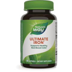 ET387 | Nature's Way Ultimate Iron bottle, 90 softgels, supports healthy red blood cells